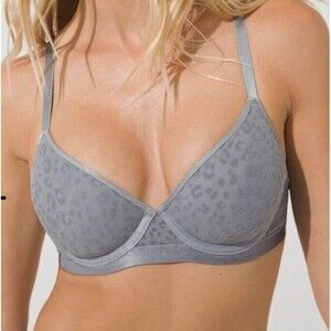 Women’s Soma Bra Castle‎ Gray Lightest Lift Animal Print NWT 32C
